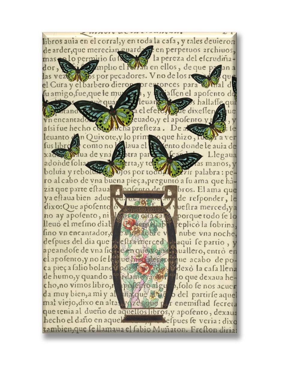 Cuadro decorativo Industria Grafica Ciento 23 Mariposas volando collage