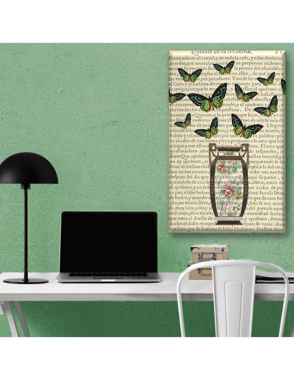 Cuadro decorativo Industria Grafica Ciento 23 Mariposas volando collage