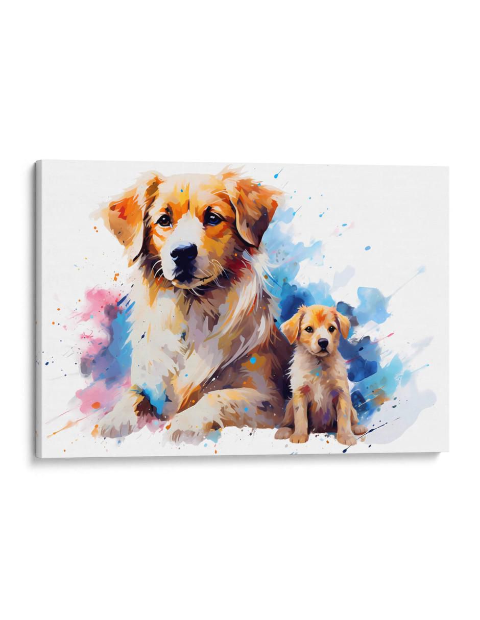 Cuadro decorativo Canvas Lab Familia canina II