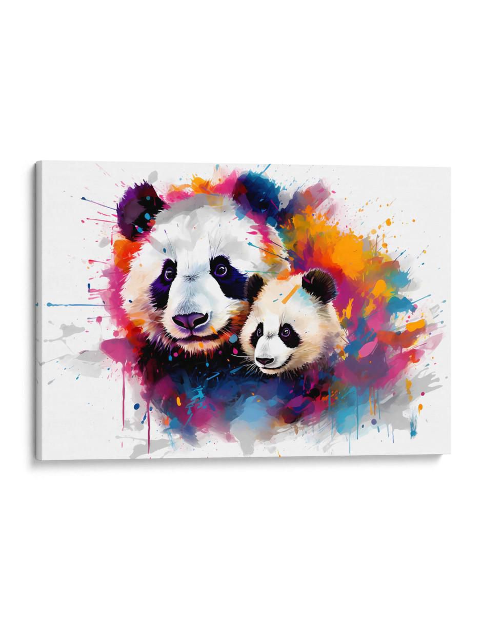 Cuadro decorativo Canvas Lab Familia panda