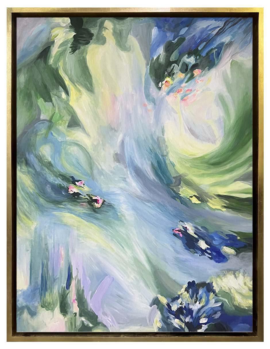 Pintura Un Susurro De Flores técnica acrílico