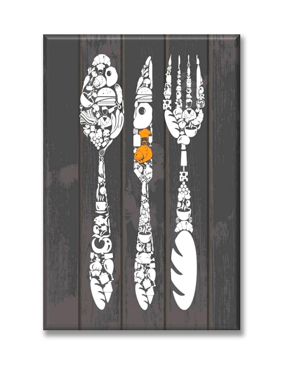 Cuadro decorativo Cubiertos comida 1