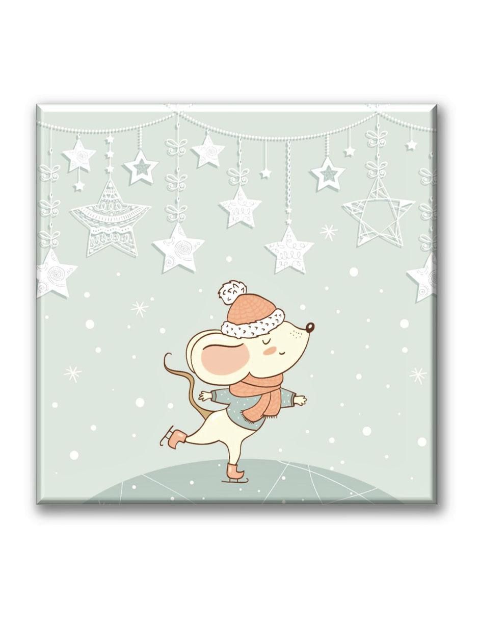 Cuadro decorativo Industria Grafica Ciento 23 Ratón invierno