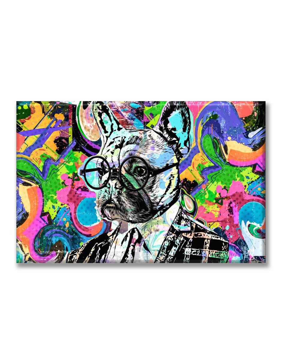 Cuadro decorativo Perro hipster 1