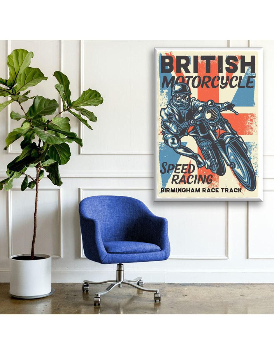 Cuadro decorativo Industria Grafica Ciento 23 British moto