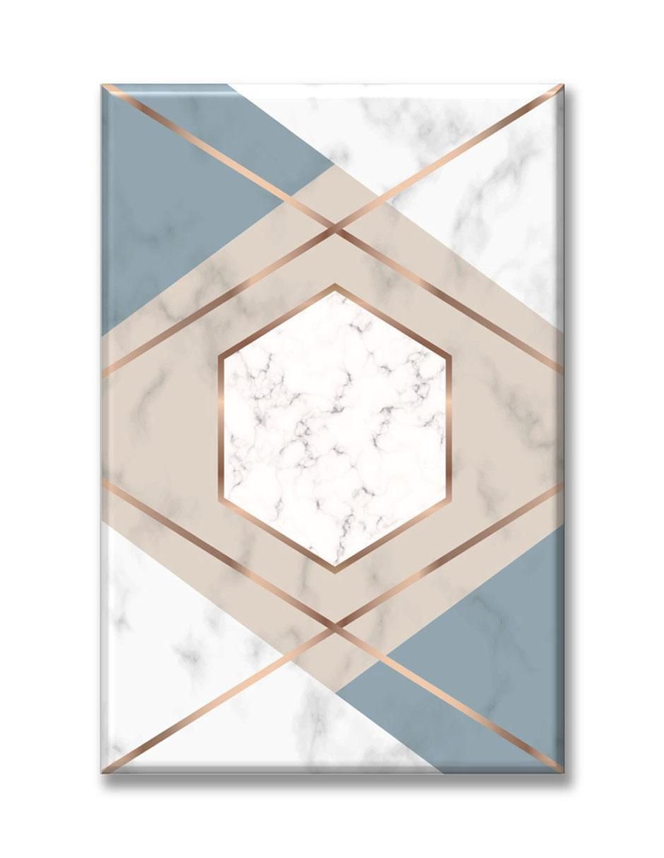 Cuadro decorativo Hexágono mármol 1