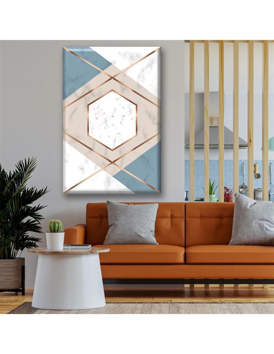 Cuadro decorativo Hexágono mármol 5