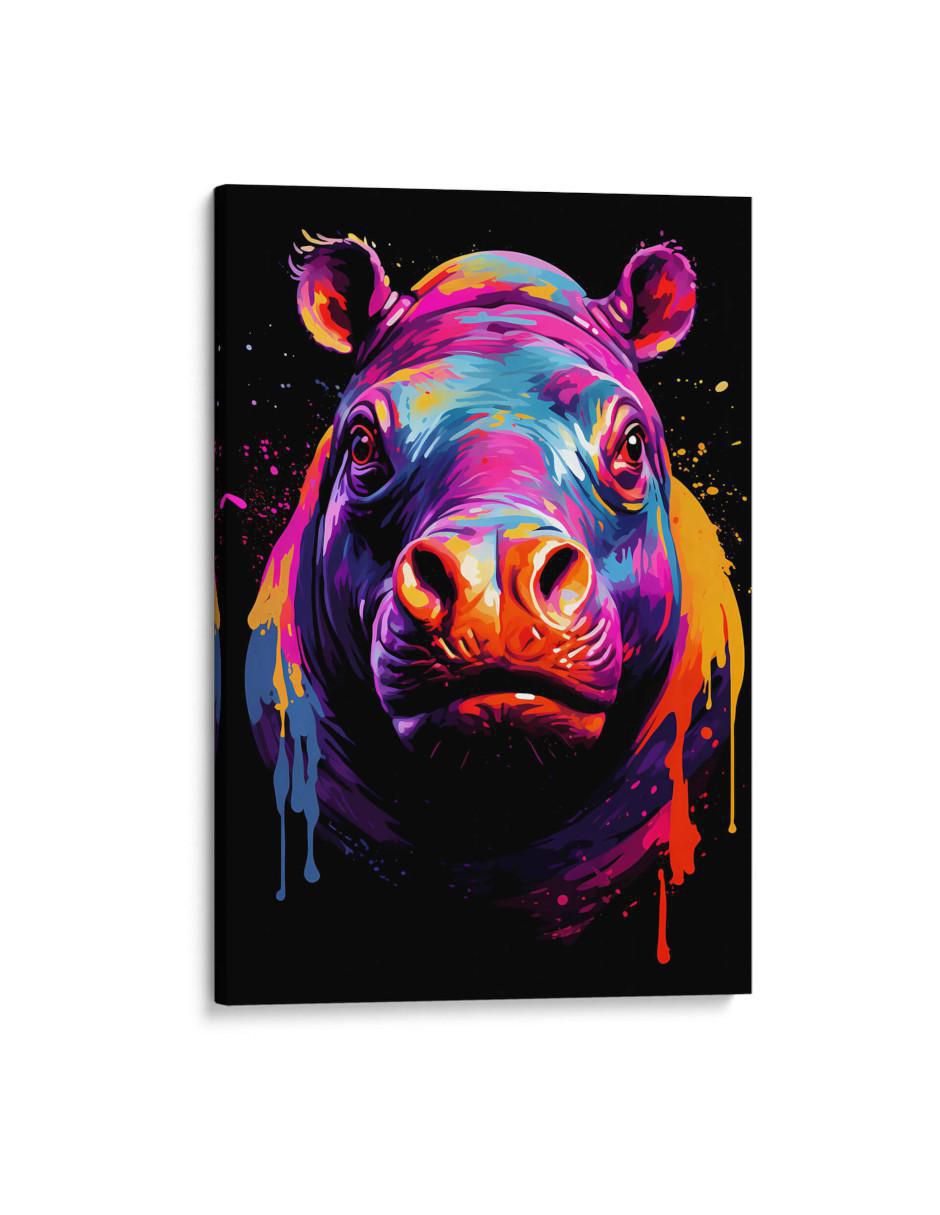 Cuadro decorativo Canvas Lab Hipopótamo