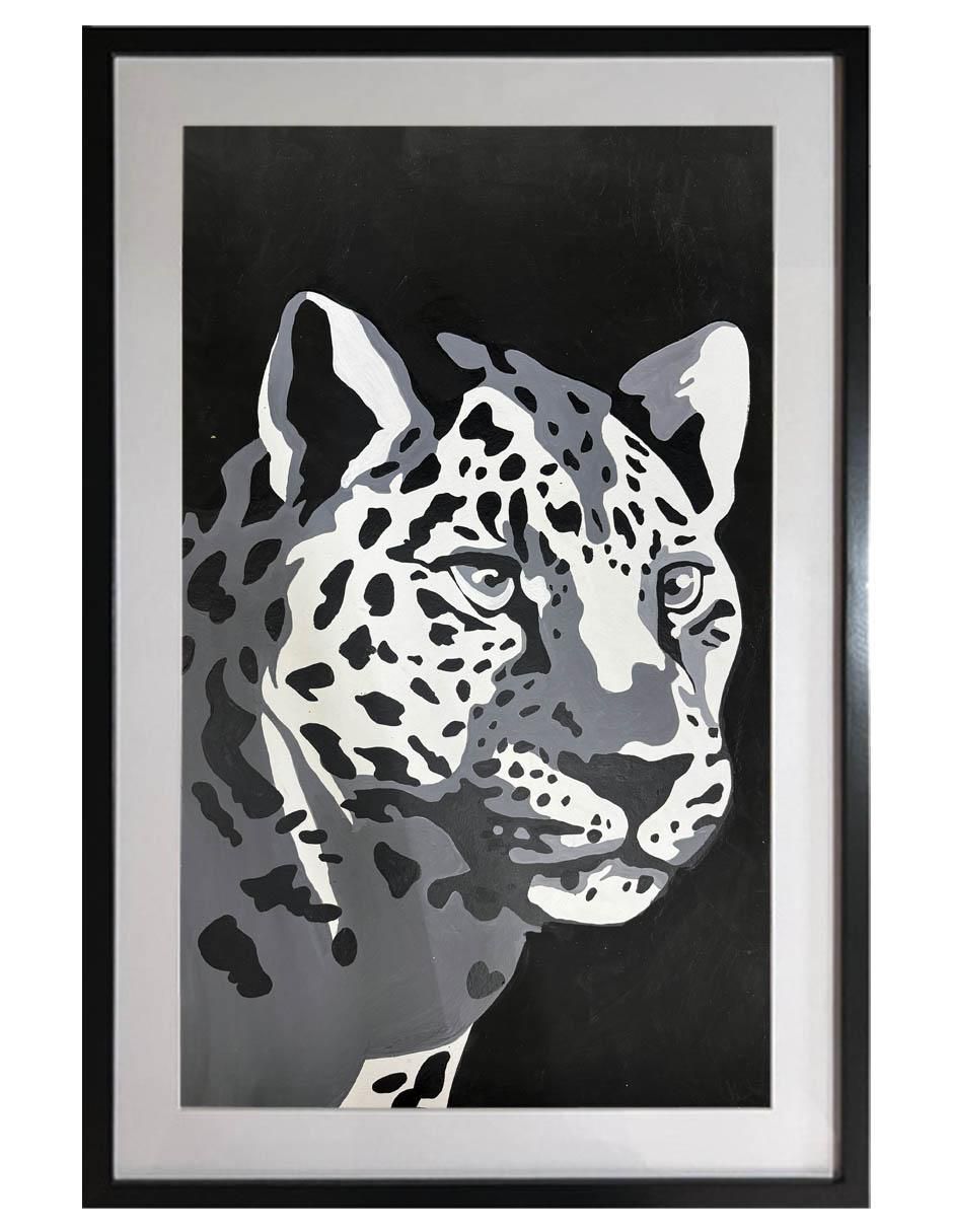 Pintura Jaguar técnica acrílico Animalart