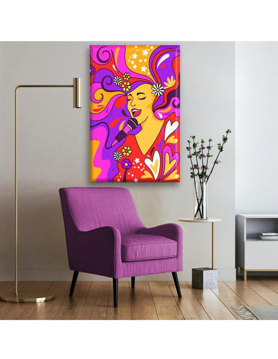 Cuadro decorativo Industria Grafica Ciento 23 Cantante colores