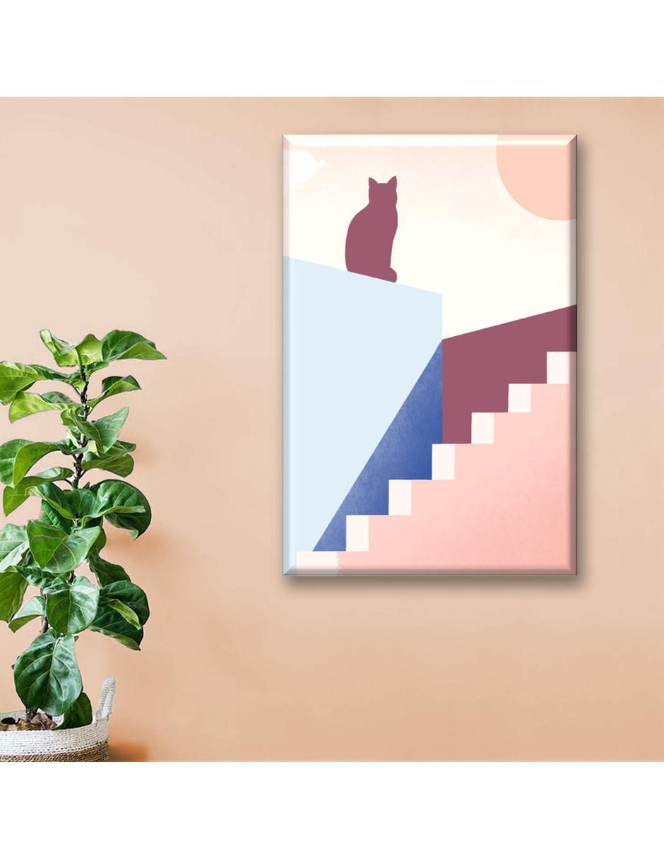 Cuadro decorativo Industria Grafica Ciento 23 Gato en el tejado