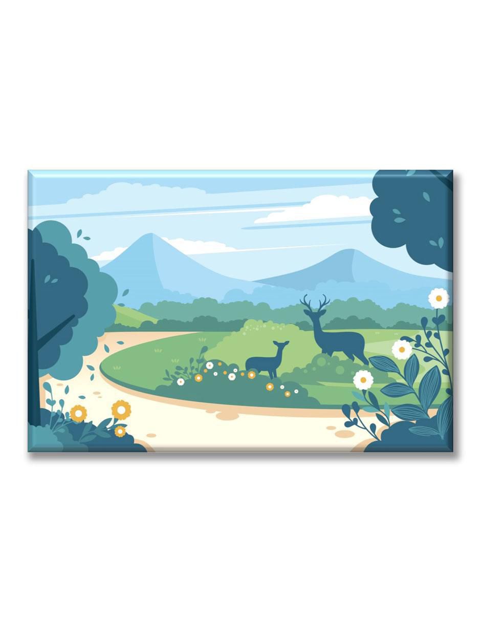 Cuadro decorativo Industria Grafica Ciento 23 Venados en el bosque