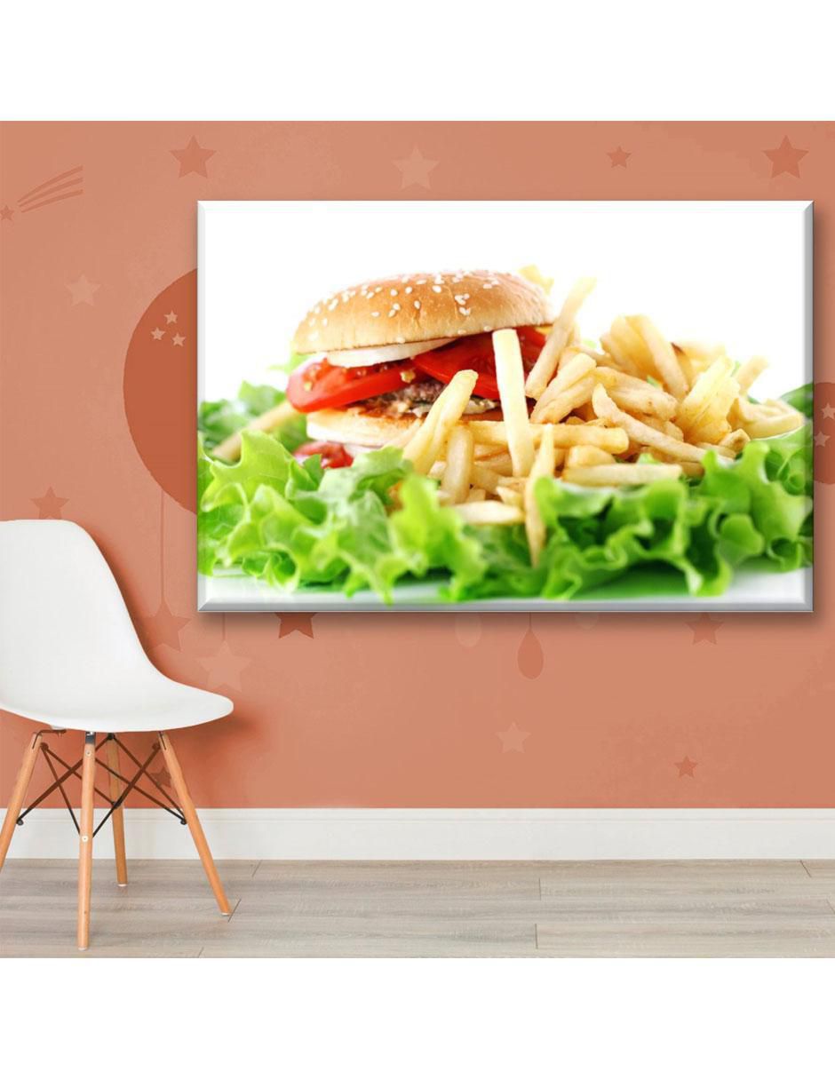 Cuadro decorativo Industria Grafica Ciento 23 Burger con papas