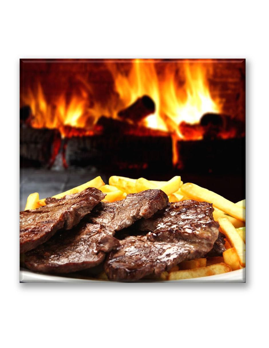 Cuadro decorativo Filete con papas 1