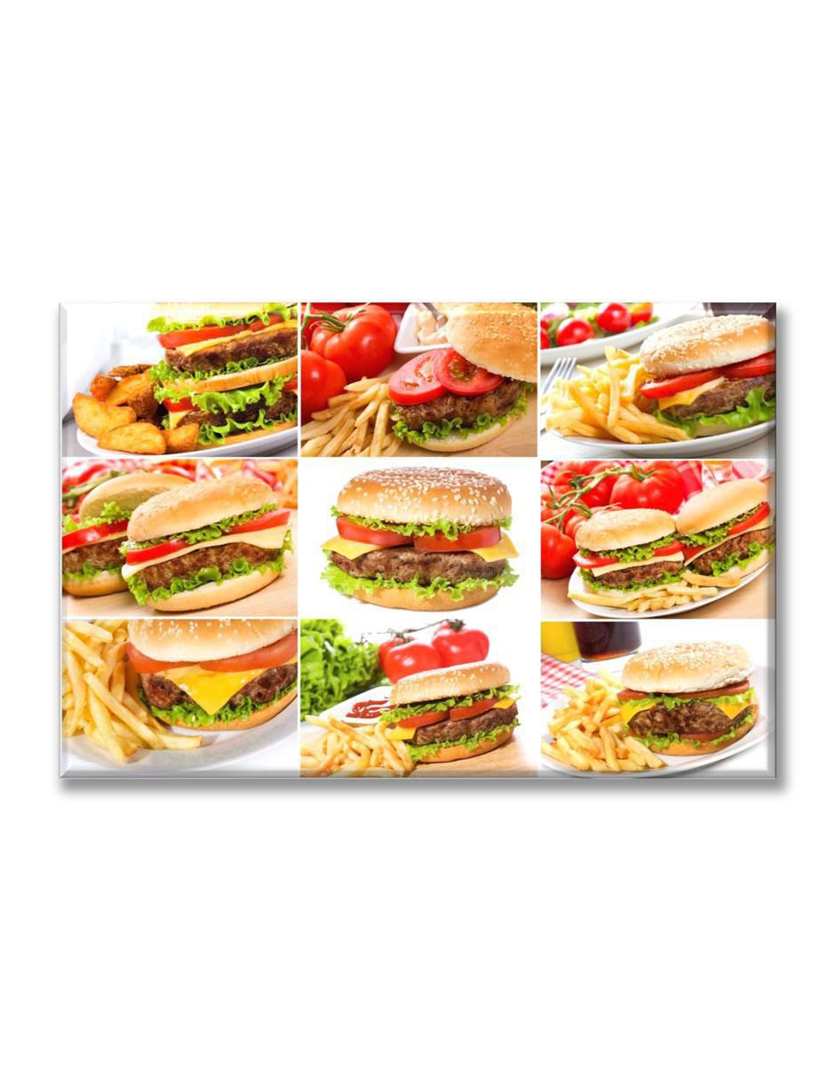 Cuadro decorativo Industria Grafica Ciento 23 Collage hamburguesas