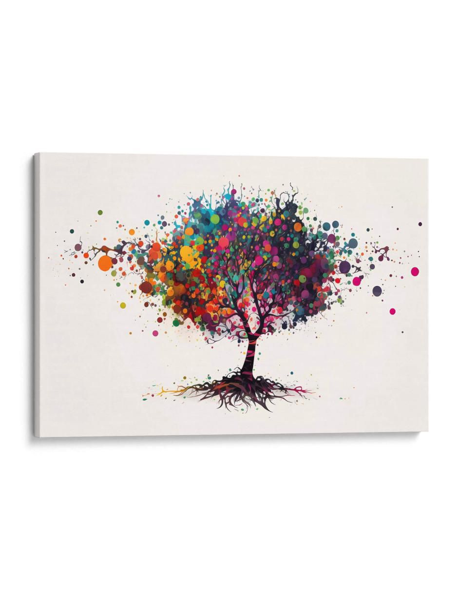 Cuadro decorativo Canvas Lab Árbol de colores