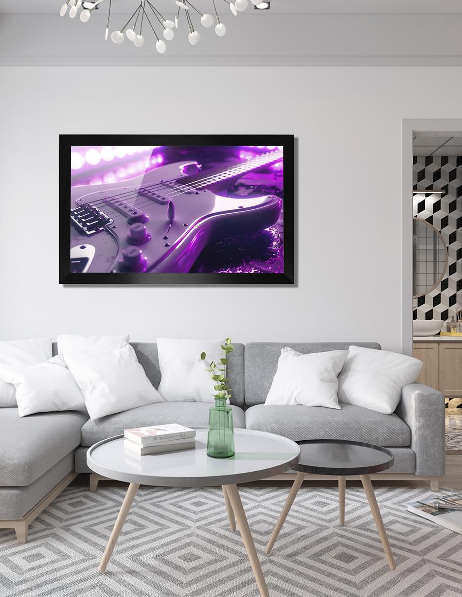 Cuadro decorativo Pixelarte Música