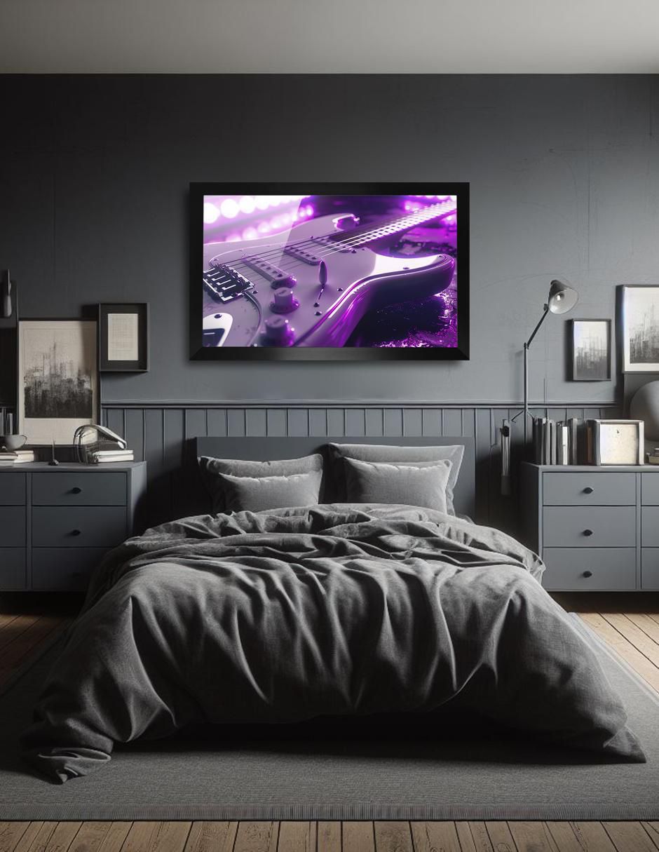 Cuadro decorativo Pixelarte Música