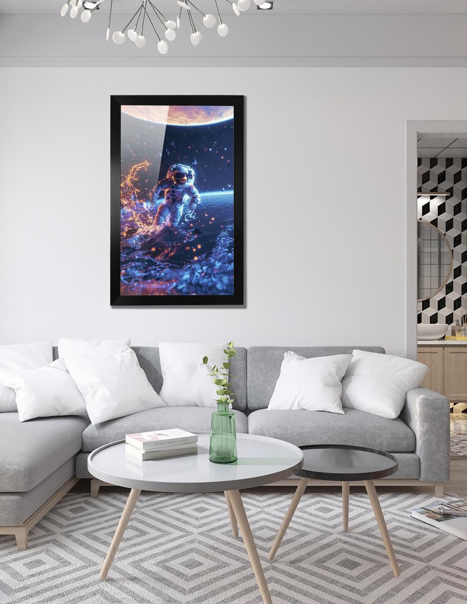 Cuadro decorativo Pixelarte Astronauta
