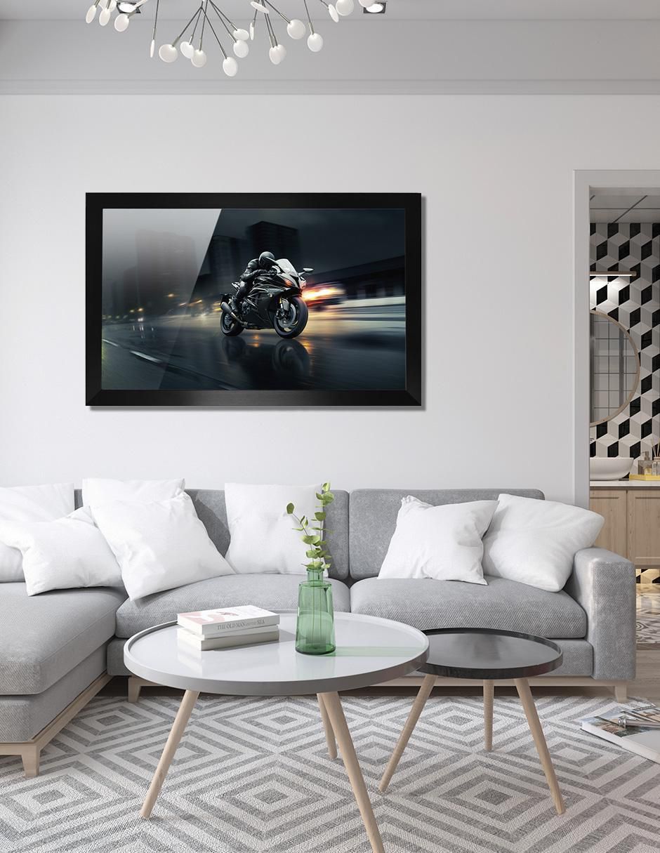 Cuadro decorativo Pixelarte Moto