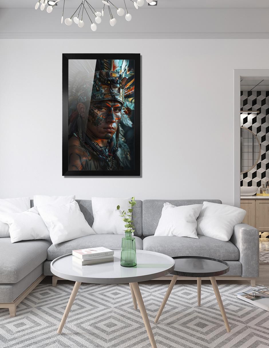 Cuadro decorativo Pixelarte Penacho