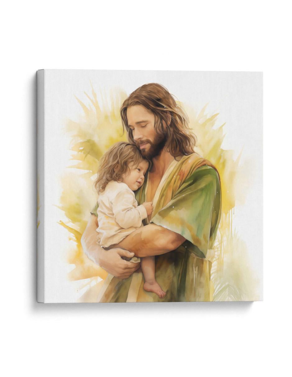 Cuadro decorativo Canvas Lab Jesús de acuarela