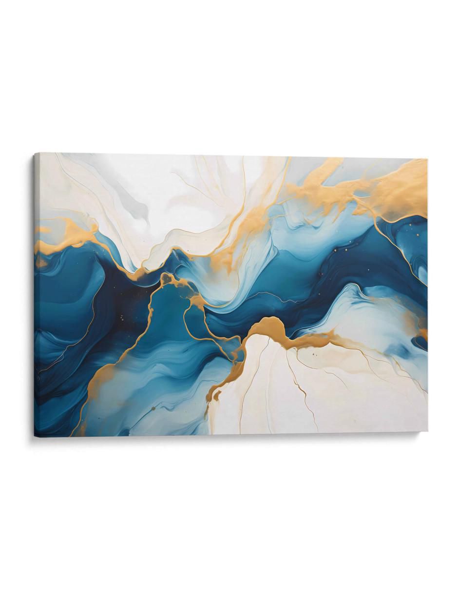 Cuadro decorativo Canvas Lab Oro en el azul II