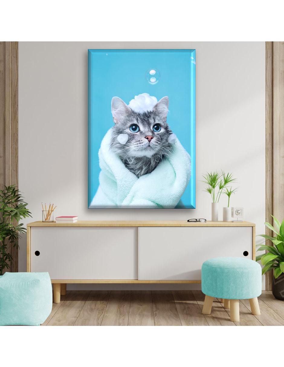 Cuadro decorativo Industria Grafica Ciento 23 Baño al gato