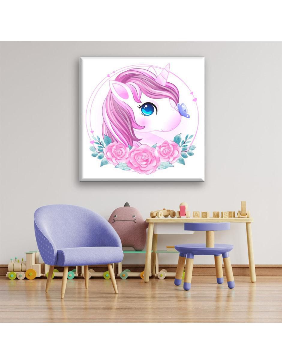 Cuadro decorativo Unicornio rosa 5