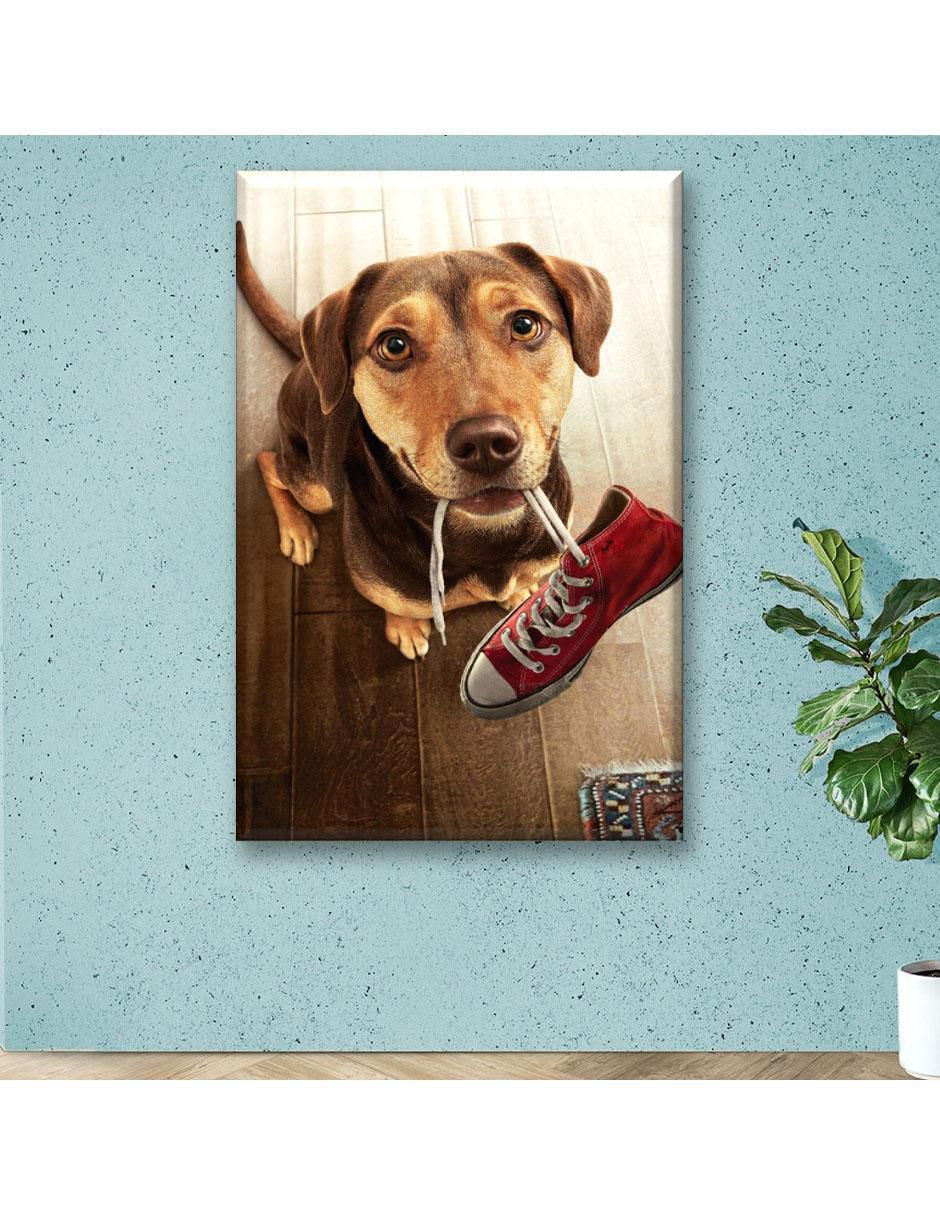 Cuadro decorativo Industria Grafica Ciento 23 Perro con tenis