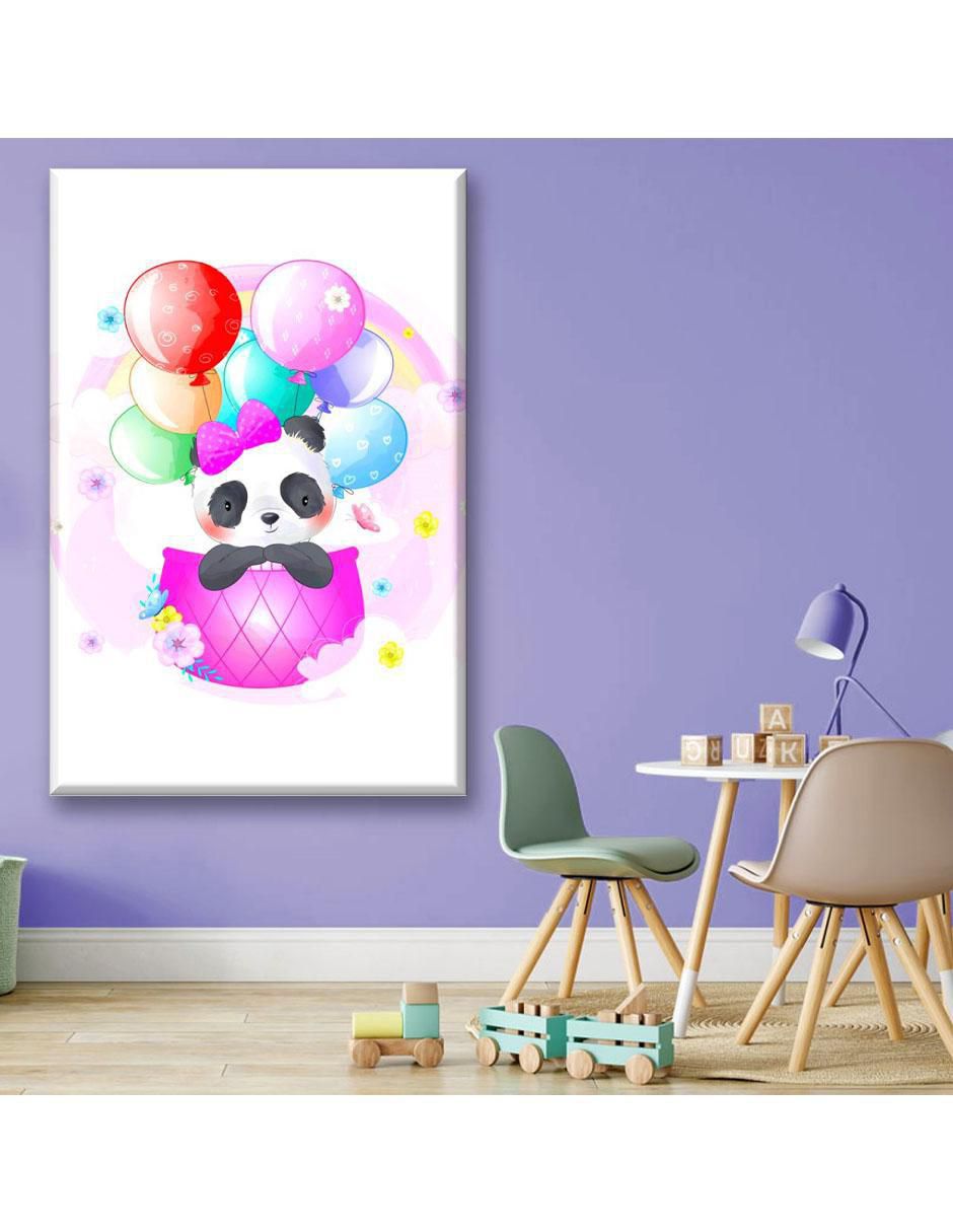 Cuadro decorativo Industria Grafica Ciento 23 Panda en globo