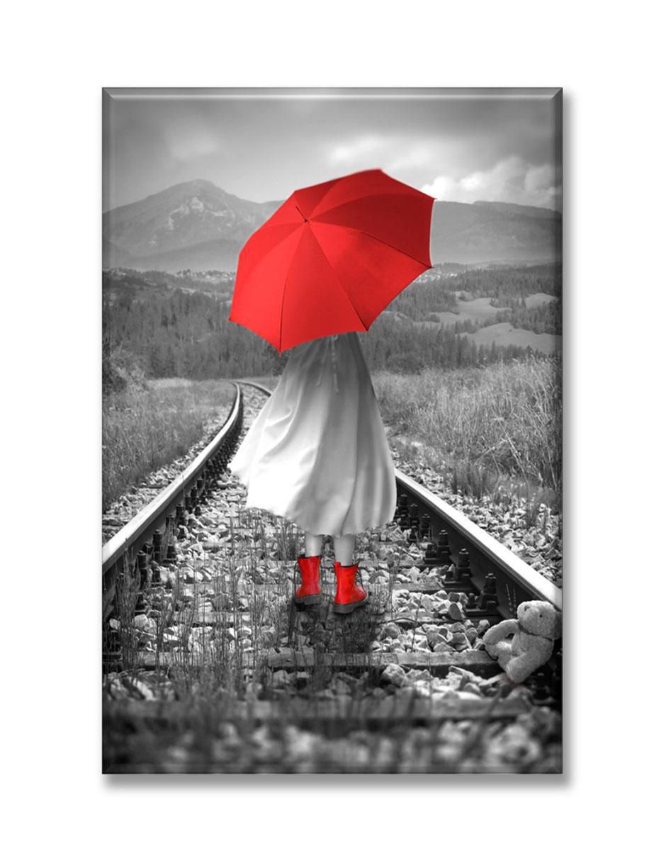 Cuadro decorativo Paraguas rojo 1
