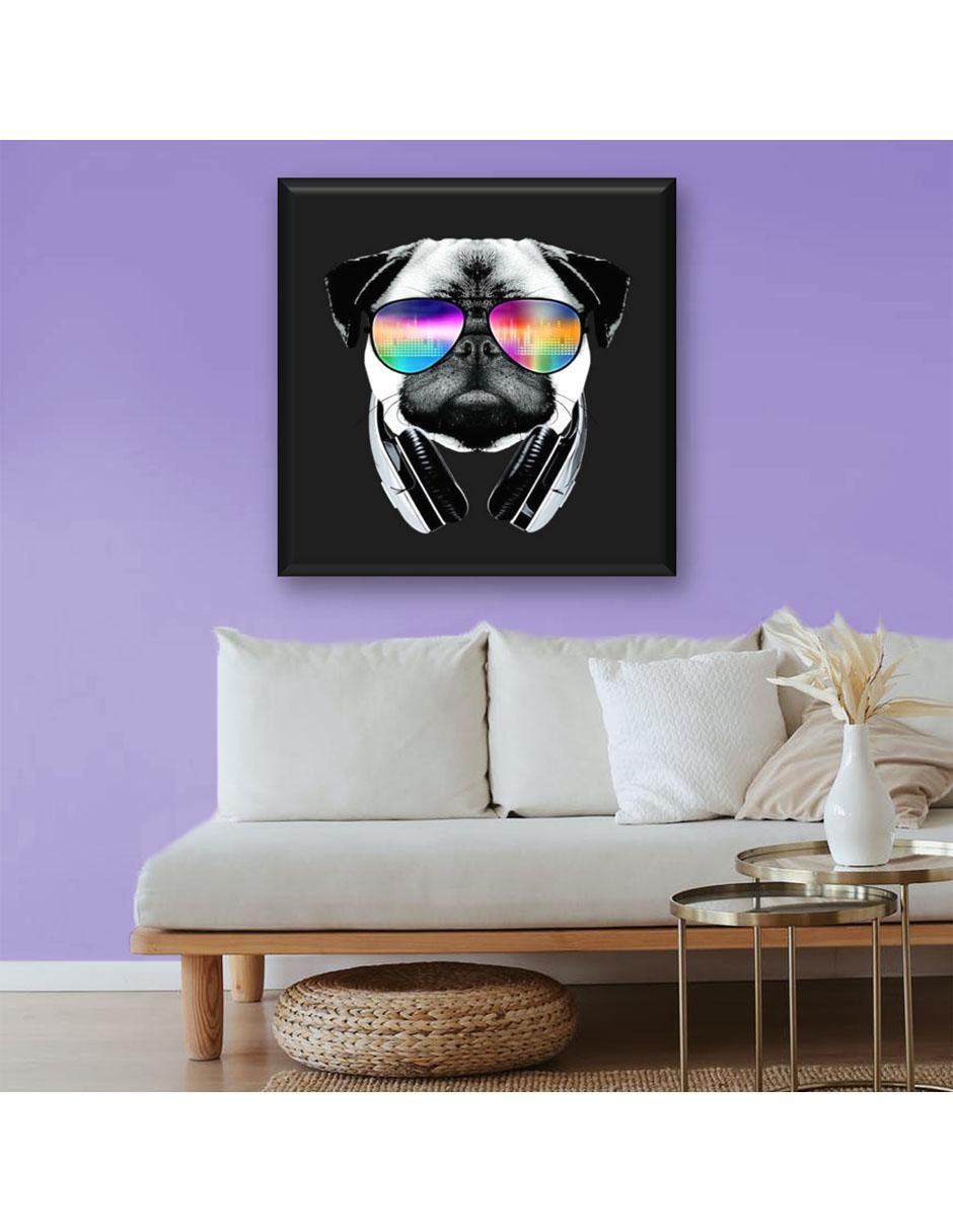 Cuadro decorativo Industria Grafica Ciento 23 Pug musical