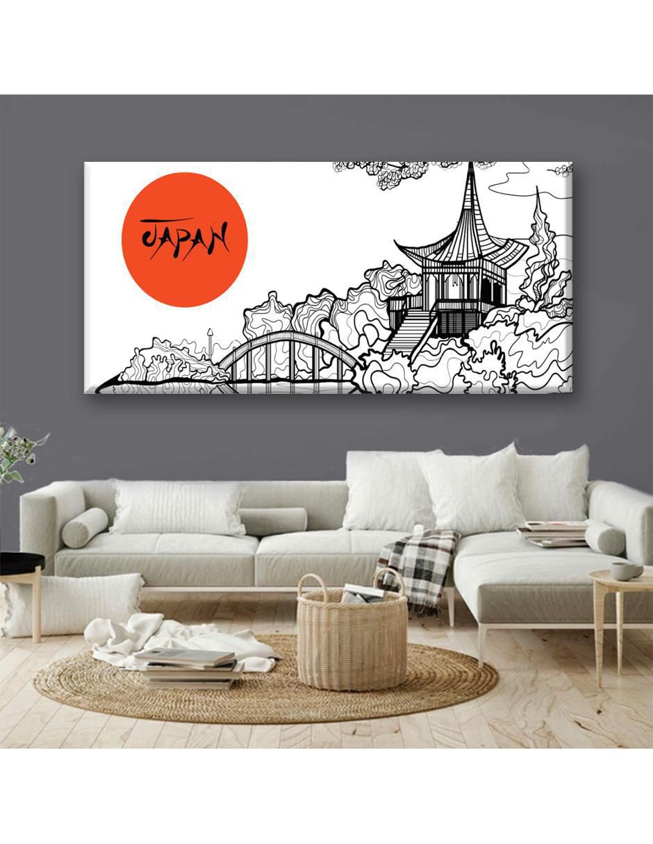 Cuadro decorativo Ilustración panorámica Japón 5