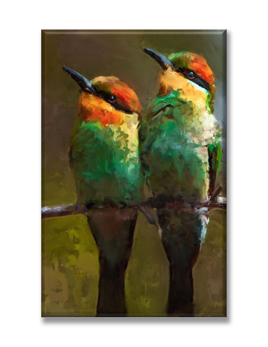 Cuadro decorativo Industria Grafica Ciento 23 Óleo pajaritos