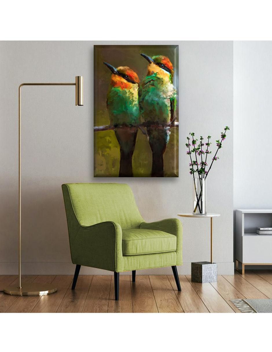 Cuadro decorativo Industria Grafica Ciento 23 Óleo pajaritos