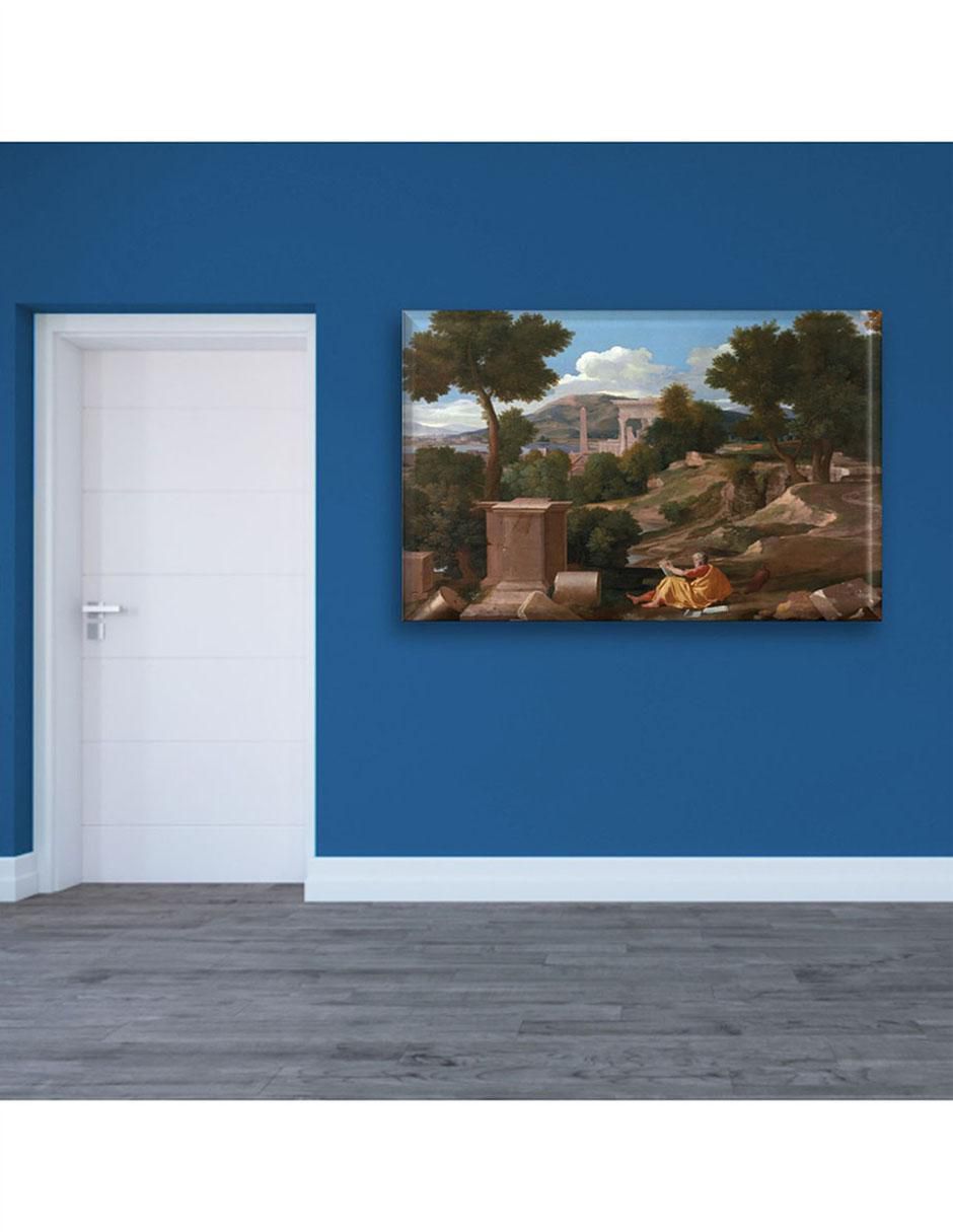 Cuadro decorativo Paisaje con San Juan en Patmos by Nicolas P 2