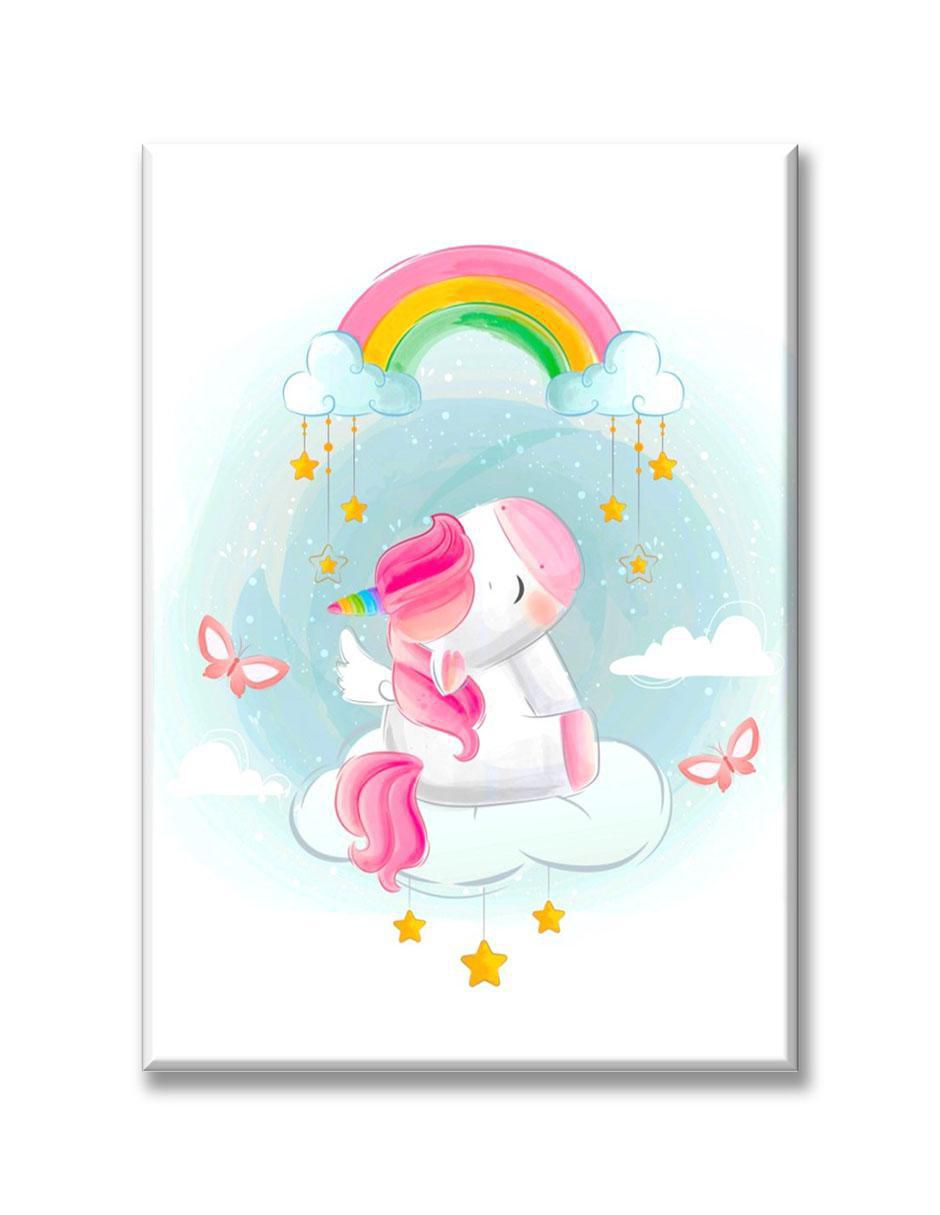 Cuadro decorativo Industria Grafica Ciento 23 Unicornio arcoiris