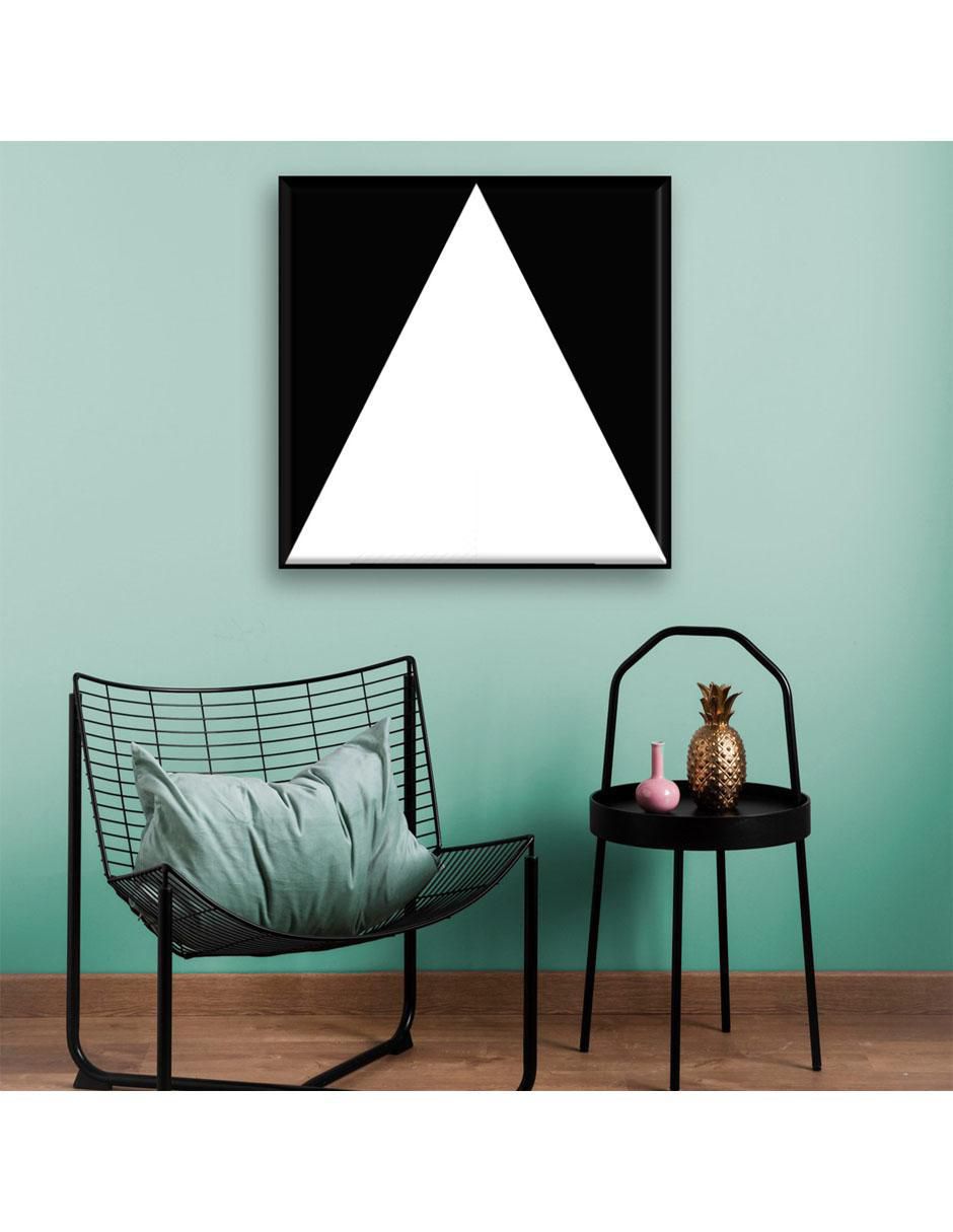 Cuadro decorativo Industria Grafica Ciento 23 Triángulo fondo negro