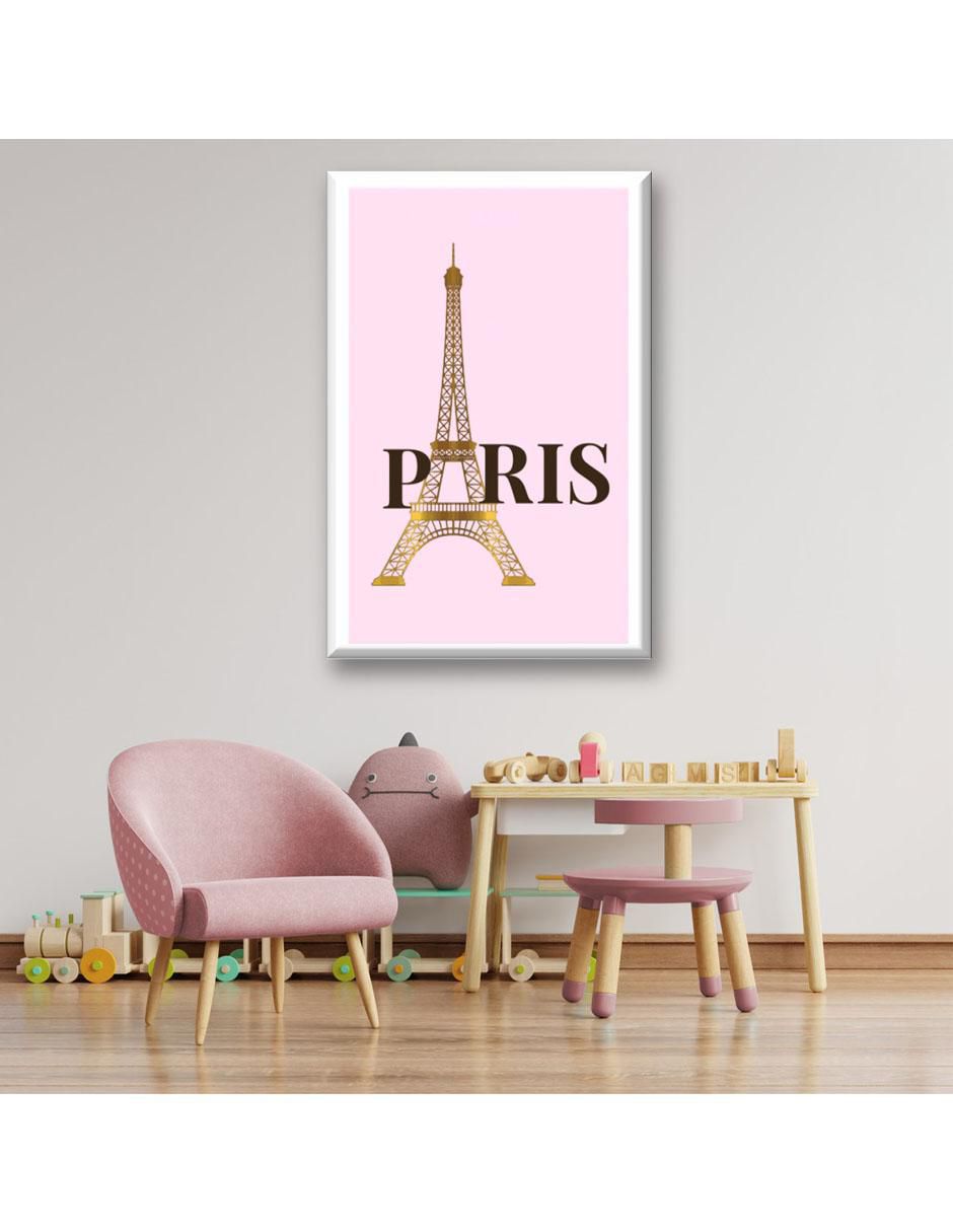 Cuadro decorativo Paris oro 2