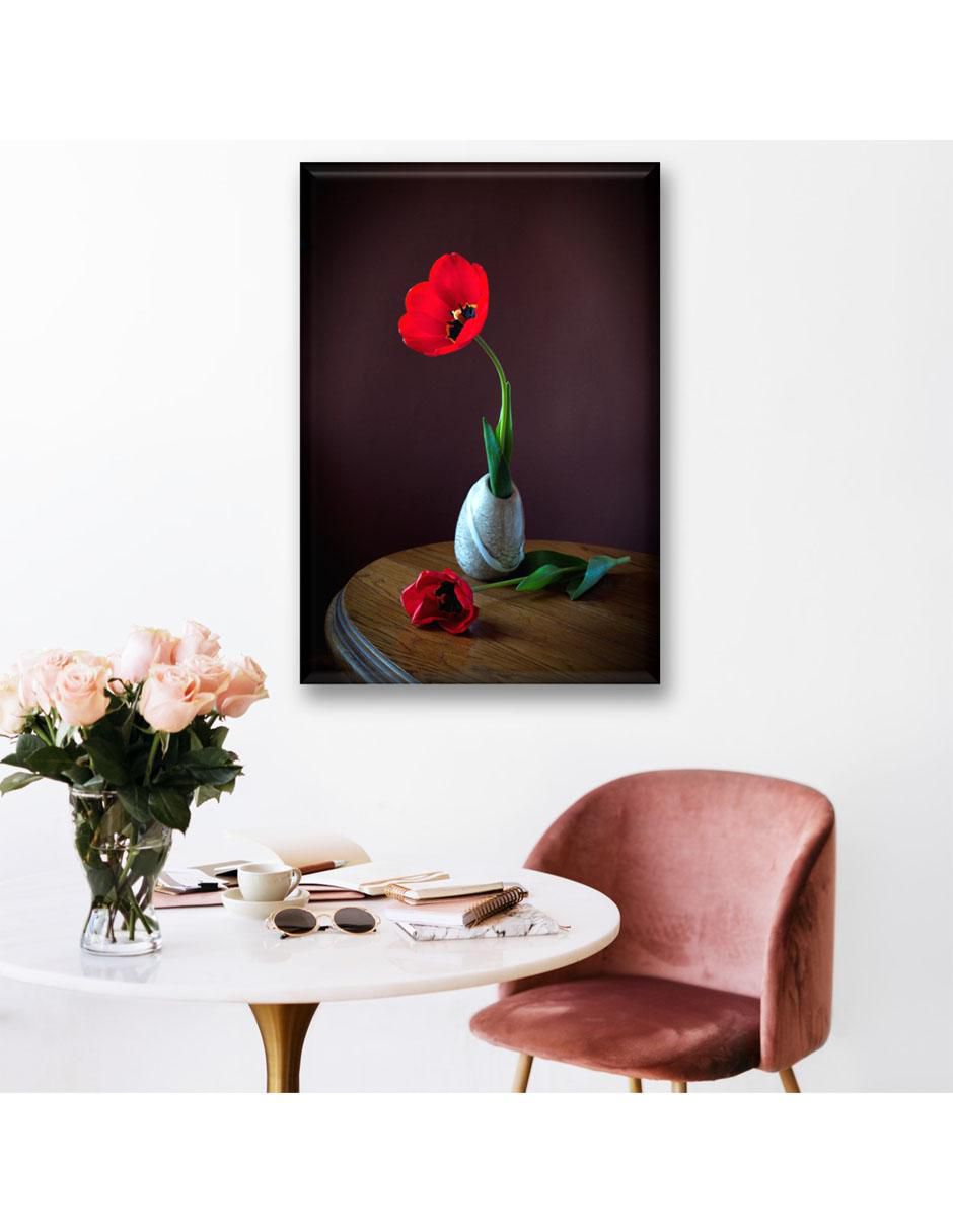 Cuadro decorativo Industria Grafica Ciento 23 Tulipan rojo