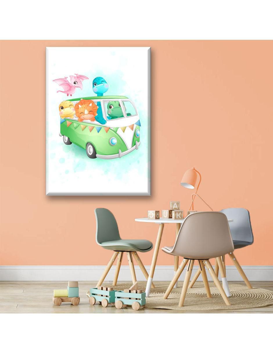 Cuadro decorativo Industria Grafica Ciento 23 Van dinosaurios