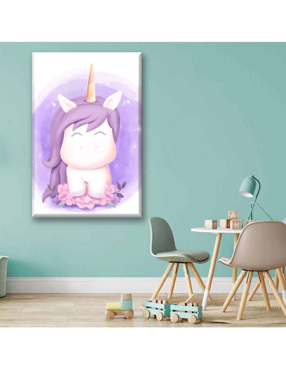 Cuadro decorativo Unicornio acuarela 5