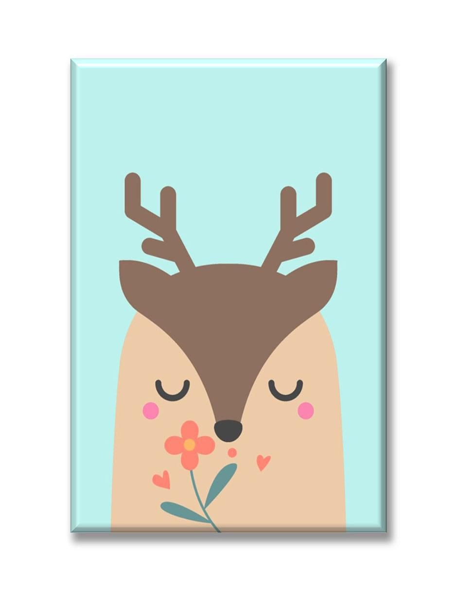 Cuadro decorativo Industria Grafica Ciento 23 Venado flor