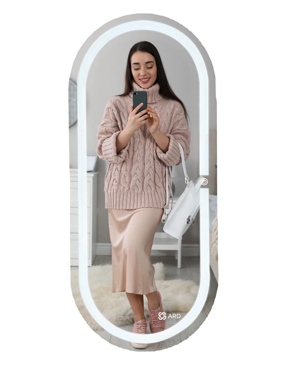 Espejo ovalado Ard para baño con luz Led Glanz Oval Elegance