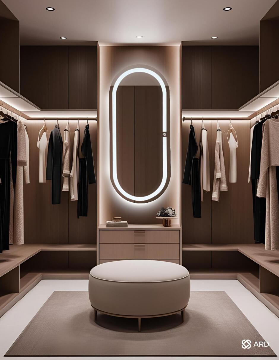 Espejo ovalado para baño con luz Led Glanz Oval Elegance Espejo ovalado para baño con luz Led Glanz Oval Elegance