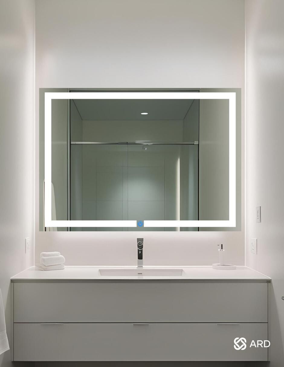 Espejo rectangular para baño con luz Led Glanz Prestige