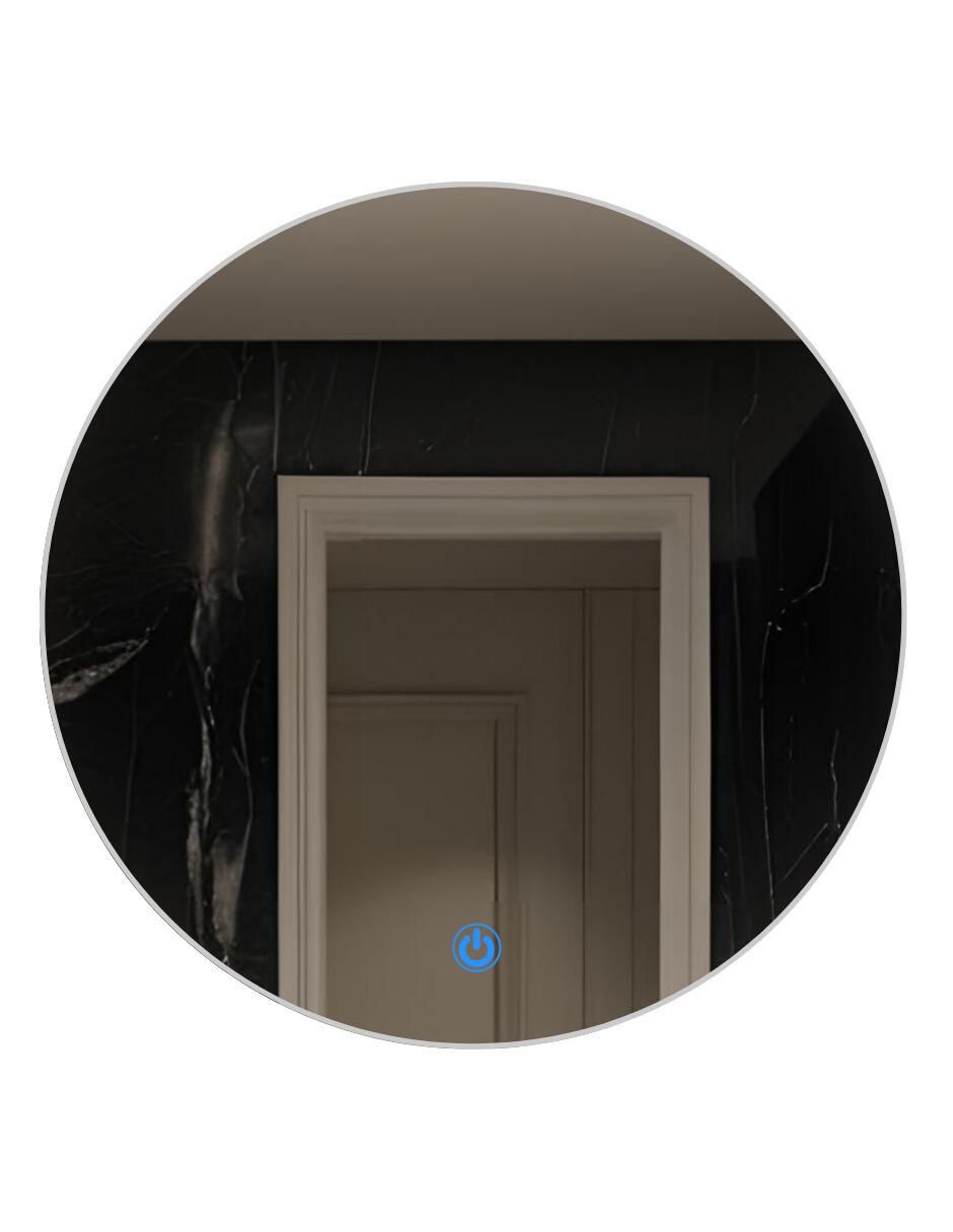 Espejo redondo Ard para baño con luz Led Glanz Backlit Soul