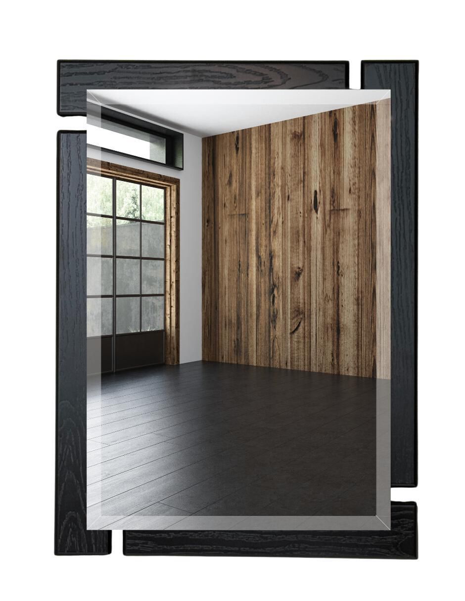 Espejo rectangular decorativo de pared de madera glanz blackwood Espejo rectangular decorativo de pared de madera glanz blackwood