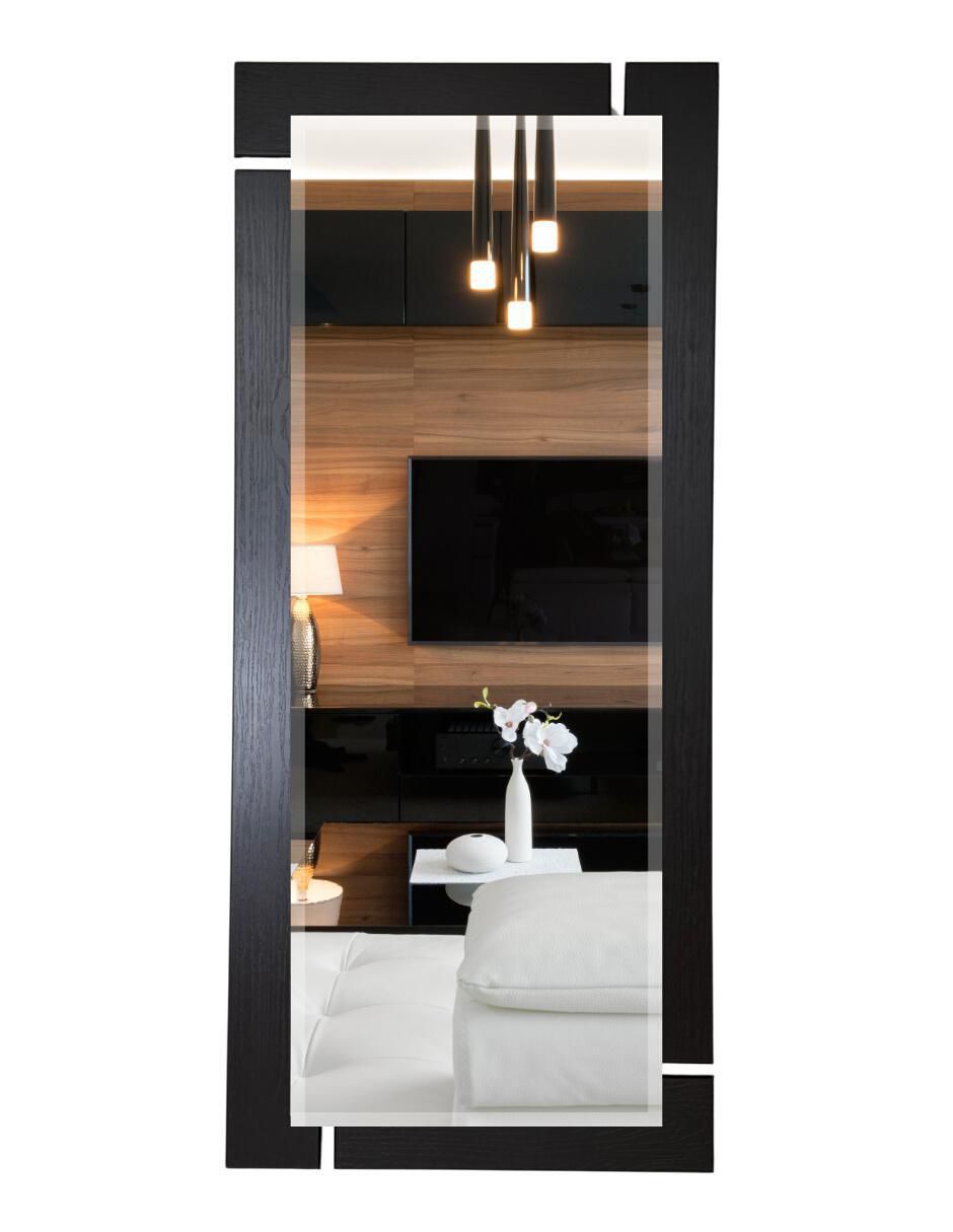 Espejo rectangular decorativo de pared de madera glanz blackwood